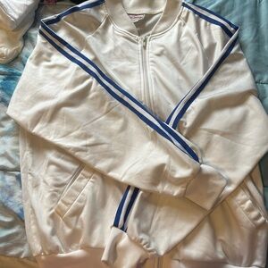 White and Blue Men's Lightweight Jacket